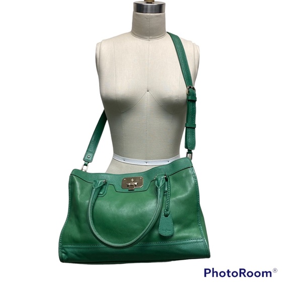 Cole Haan Handbags - Cole Haan kelly green leather satchel crossbody bag